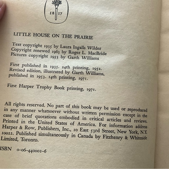 Vintage Little House On The Prairie Books Laura Ingalls Wilder Set of 4 - Picture 9 of 9